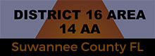 logo alcoholics anonymous suwannee county florida district 12 area 14