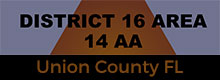 logo alcoholics anonymous union county florida district 12 area 14